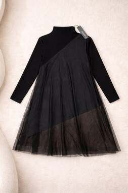 NWT S.Deer Size L Y2K Black Mesh Asym Dress Sheer Goth Chic